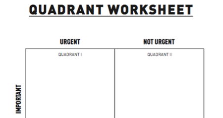 Image that represents Quadrant Worksheet